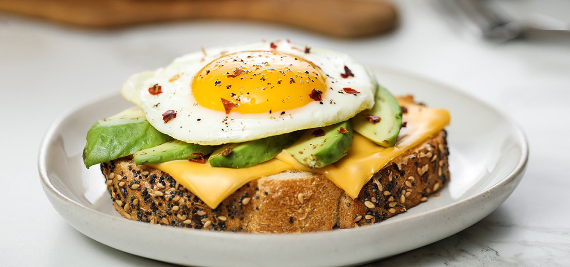 Cheesy Avocado Toast Recipe with Horizon Organic American Singles