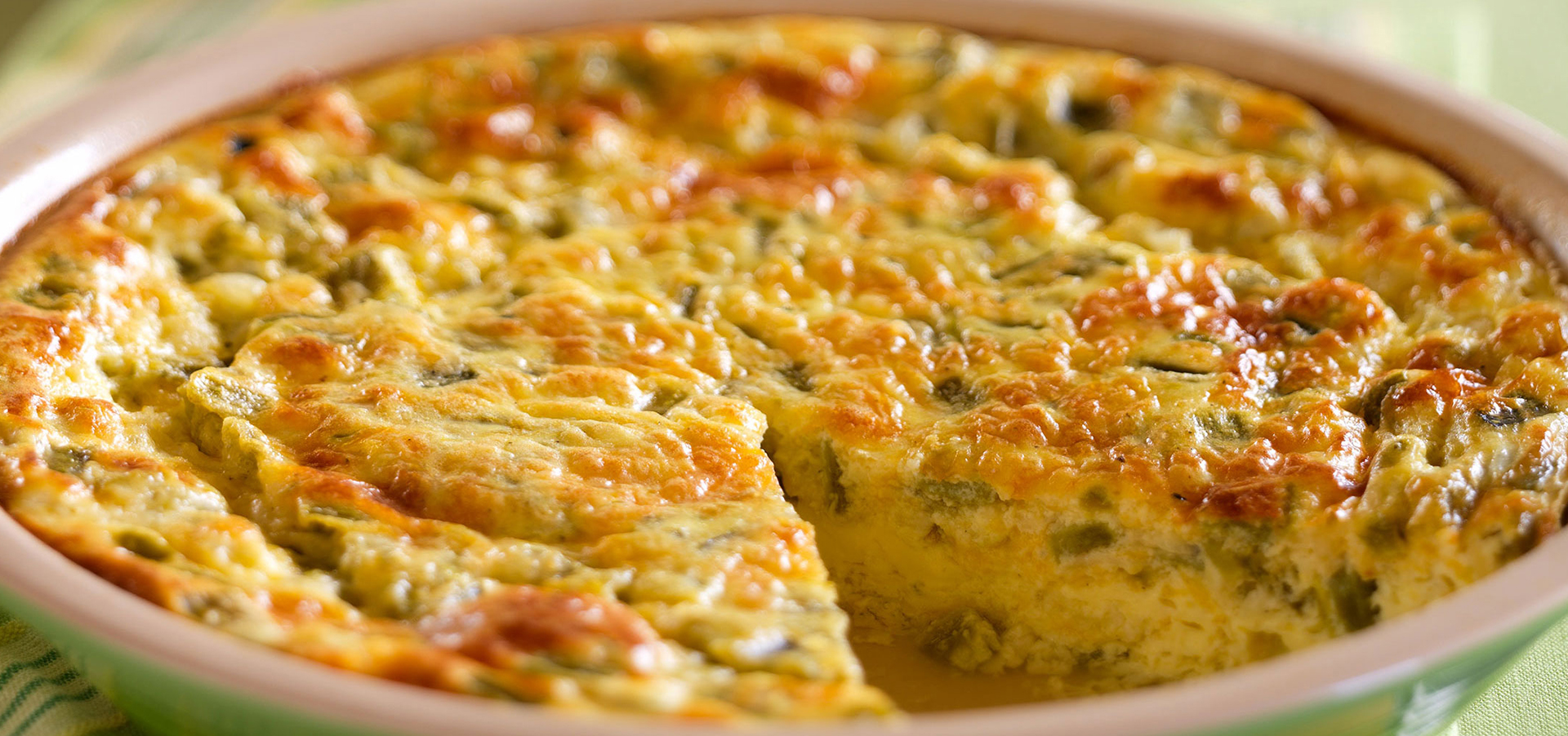 Green Chili Crustless Quiche